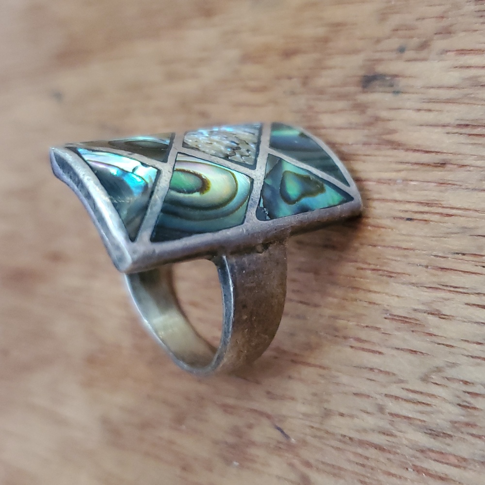 Sterlingsilver Abalone Shell Ring - image 4